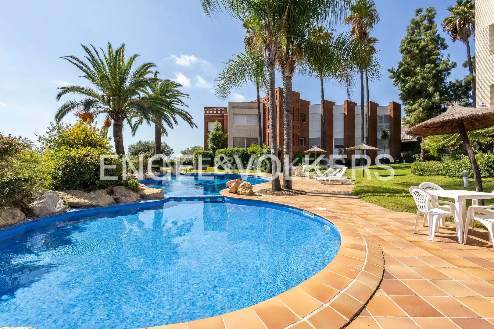 Schwimmbecken von Wohnung zur Miete in Tarragona mit Klimaanlage, Heizung und Privatgarten