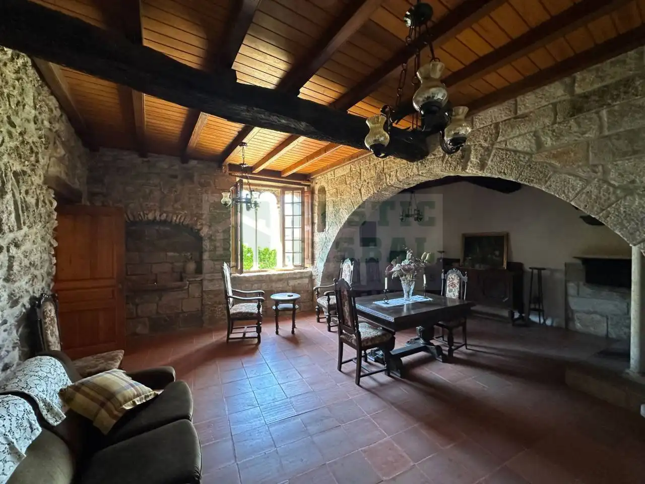 Sala de estar de Finca rústica en venta en Serinyà con Jardín privado, Terraza y Piscina