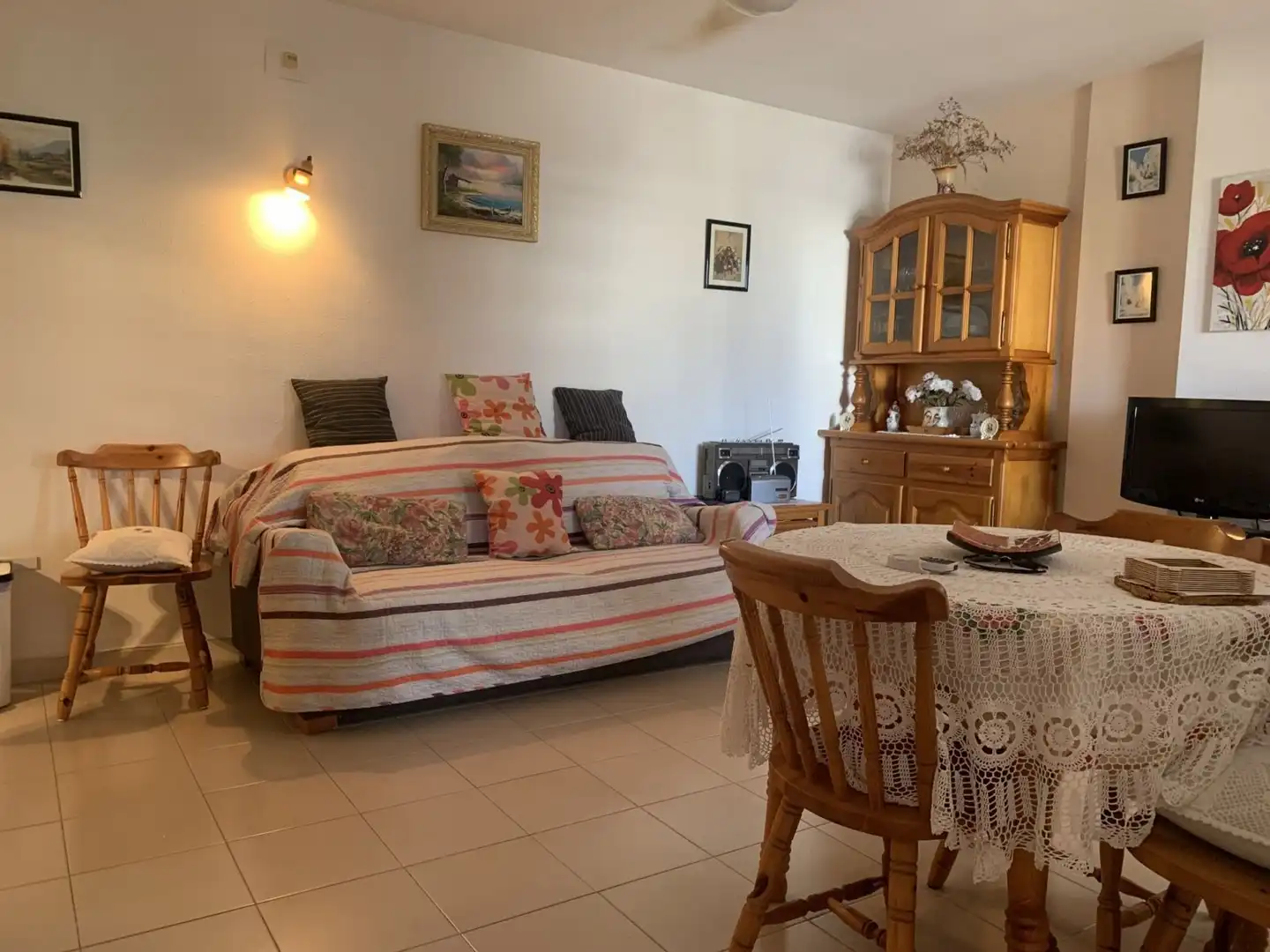 Sala de estar de Apartamento en venta en Roses con Terraza