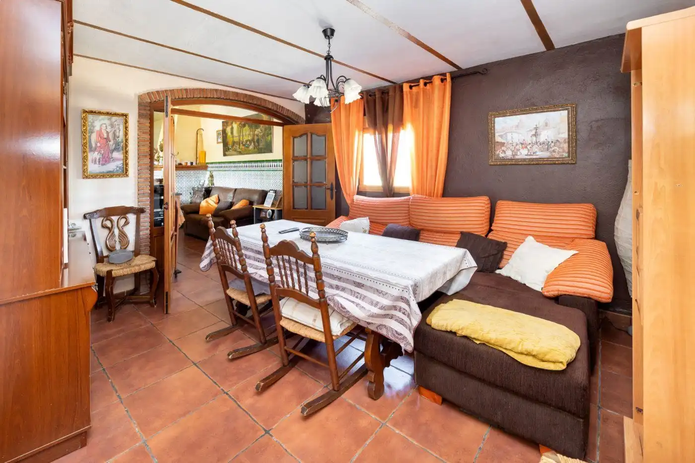 Comedor de Finca rústica en venta en Alhama de Granada con Aire acondicionado, Jardín privado y Terraza