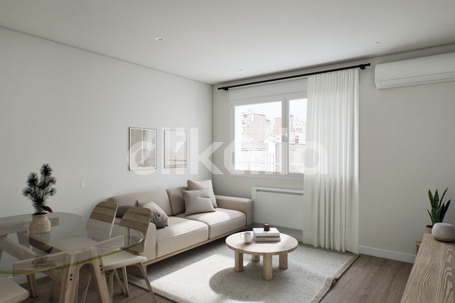 Sala d'estar de Pis en venda en  Barcelona Capital amb Aire condicionat, Calefacció i Terrassa