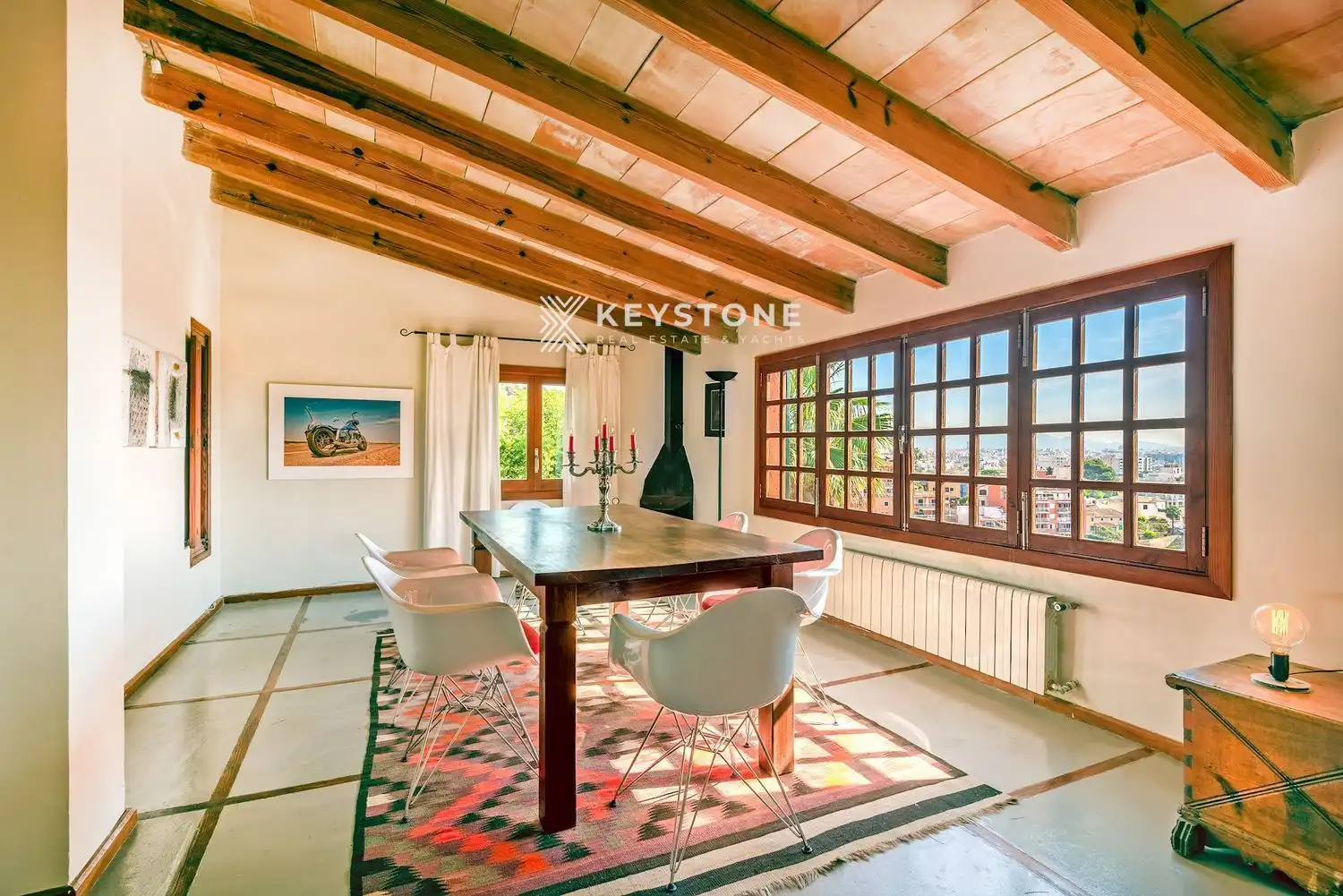 Esszimmer von Dachboden zur Miete in  Palma de Mallorca mit Klimaanlage, Terrasse und Abstellraum