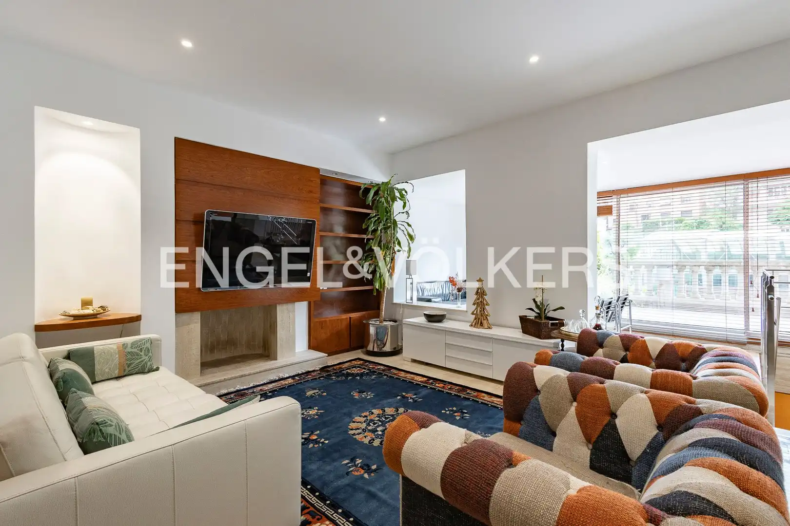 Wohnzimmer von Wohnung zur Miete in Barcelona mit Klimaanlage, Heizung und Terrasse