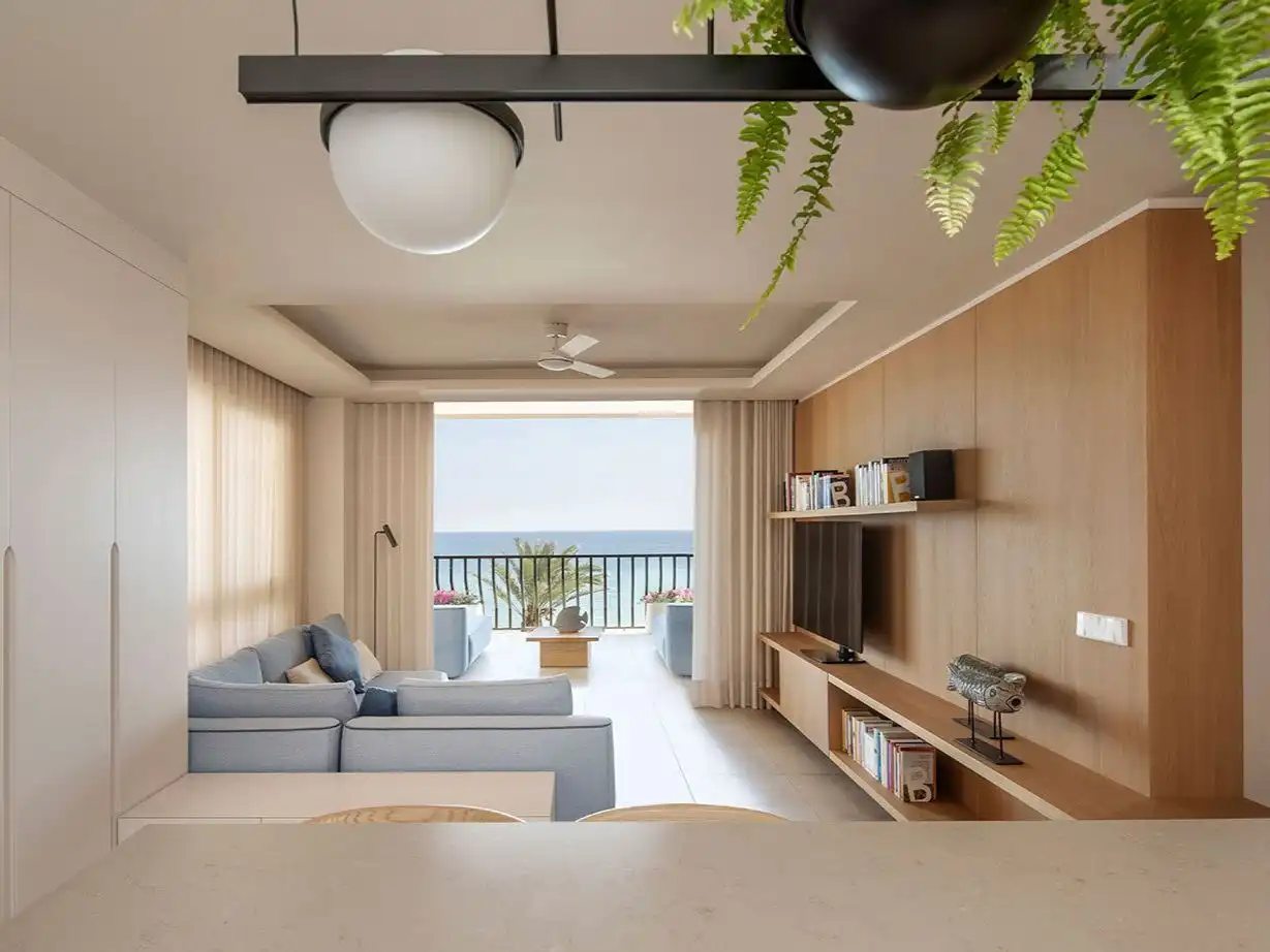 Sala d'estar de Apartament de lloguer en Benicasim / Benicàssim amb Calefacció, Terrassa i Traster