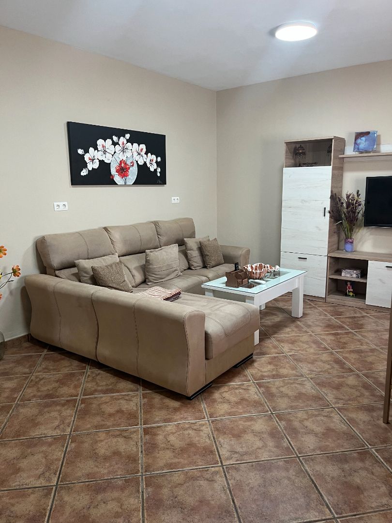 Sala d'estar de Apartament de lloguer en Málaga Capital amb Aire condicionat, Moblat i Rentadora