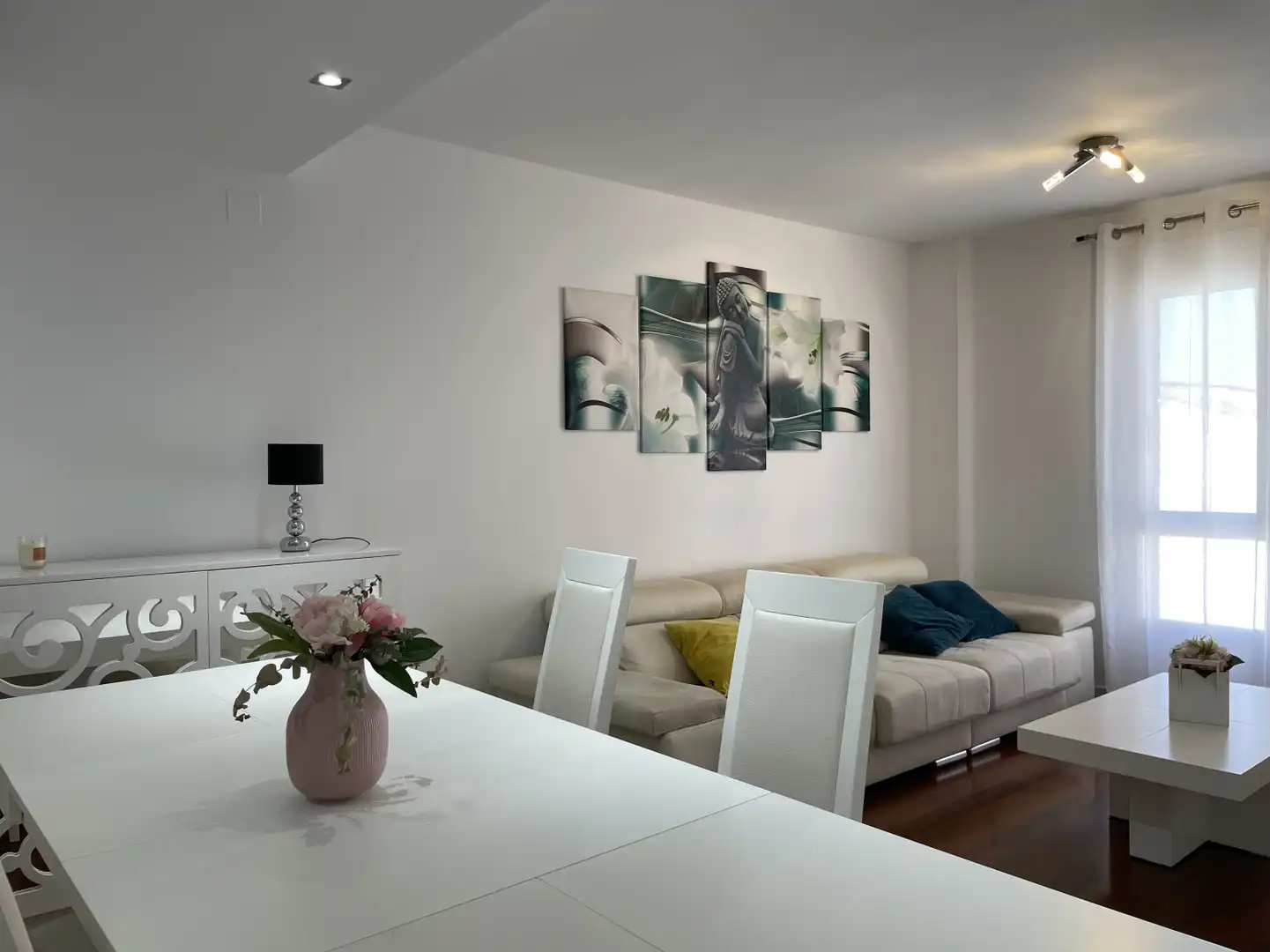 Sala de estar de Piso de alquiler en Beniparrell con Aire acondicionado, Parquet y Terraza