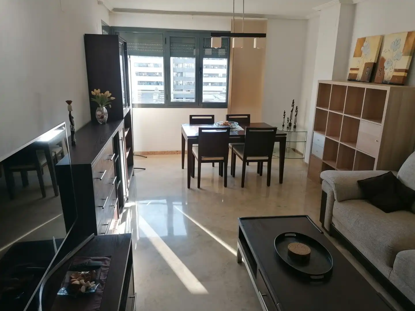 Sala d'estar de Pis de lloguer en Valencia amb Traster, Piscina i Moblat