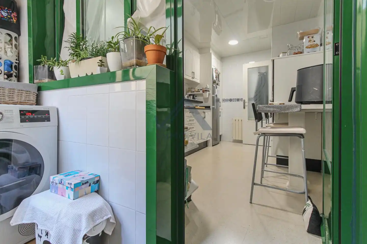 Küche von Wohnung zum Verkauf in Montcada i Reixac mit Klimaanlage, Terrasse und Möbliert