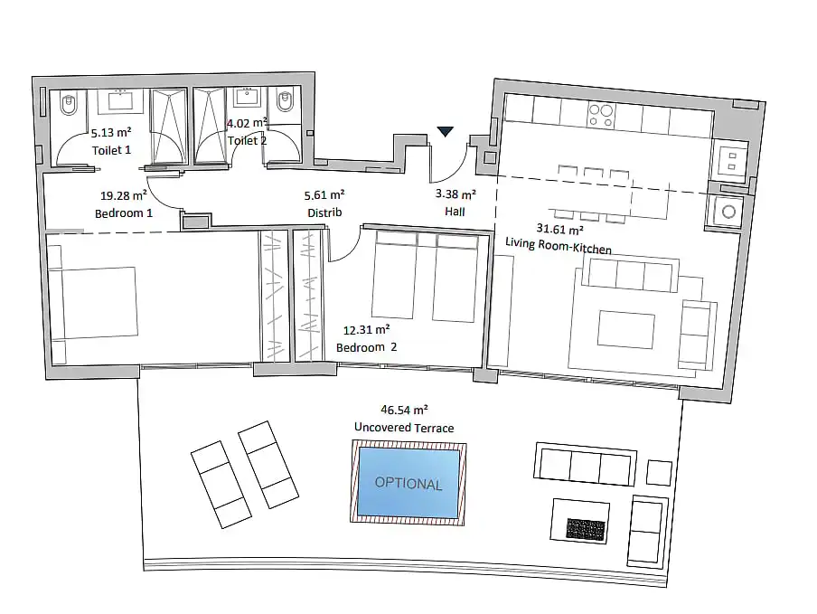 Apartament amb terrassa en venda a Torreblanca del Sol, imagen 18