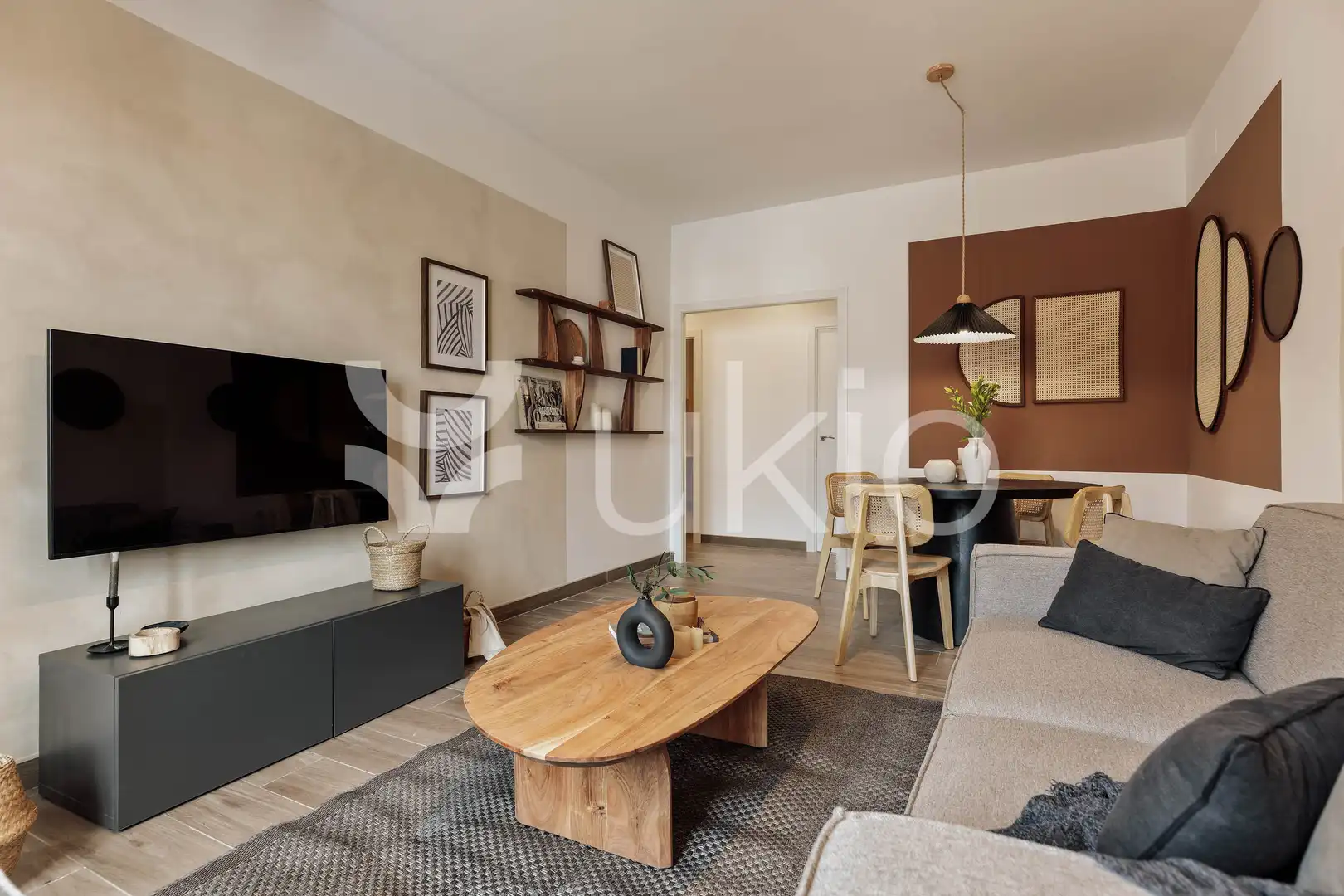 Sala d'estar de Apartament de lloguer en Barcelona amb Aire condicionat, Calefacció i Terrassa