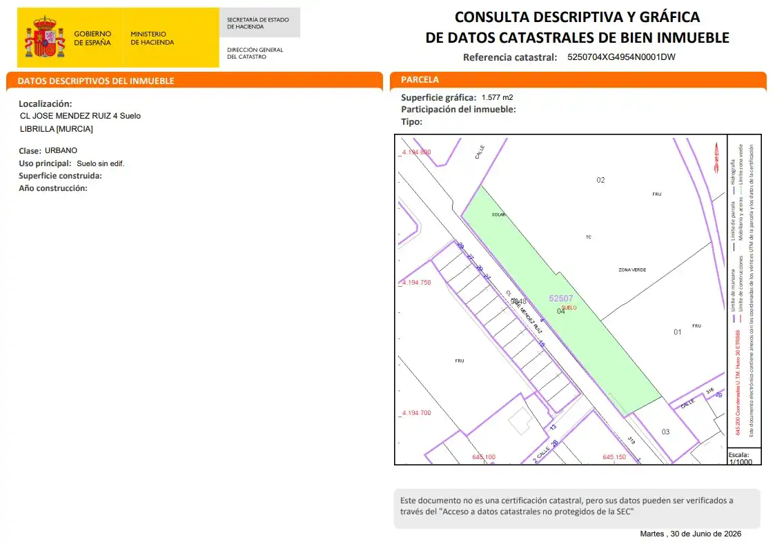 Exterior view of Residential for sale in Librilla