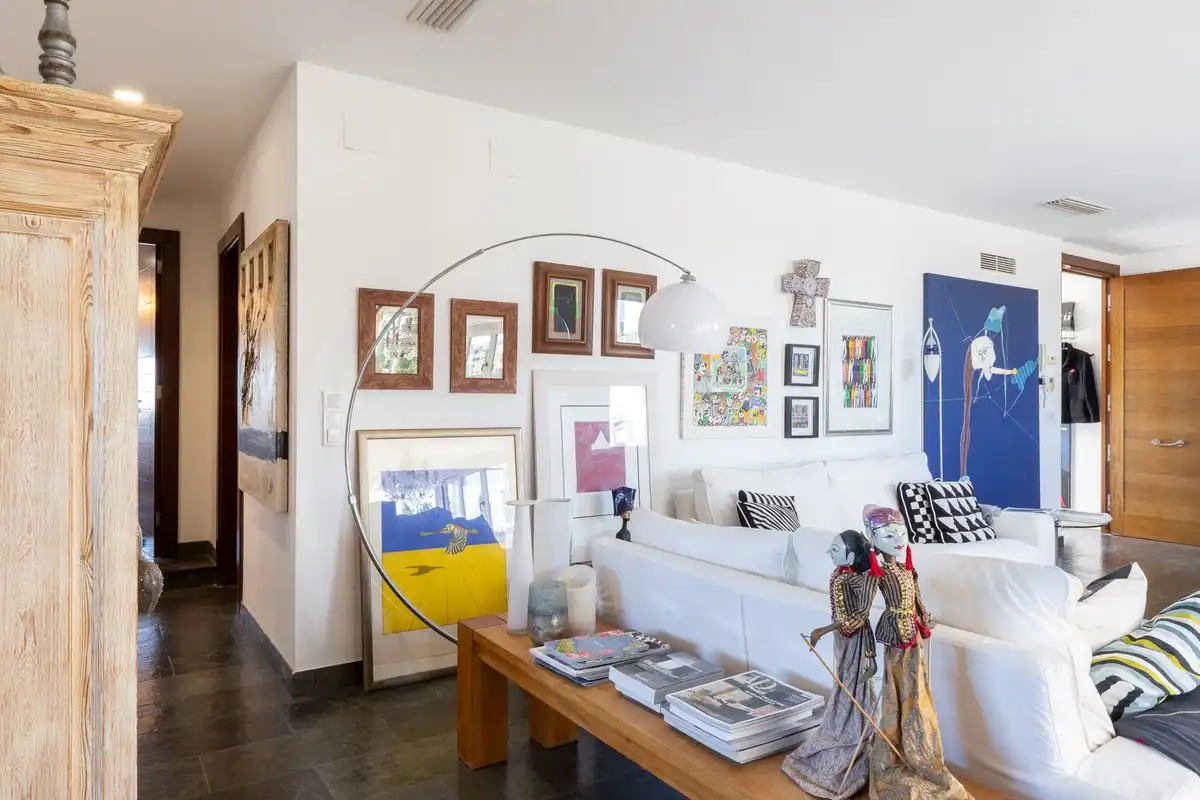 Sala de estar de Ático de alquiler en Valencia con Aire acondicionado, Calefacción y Terraza