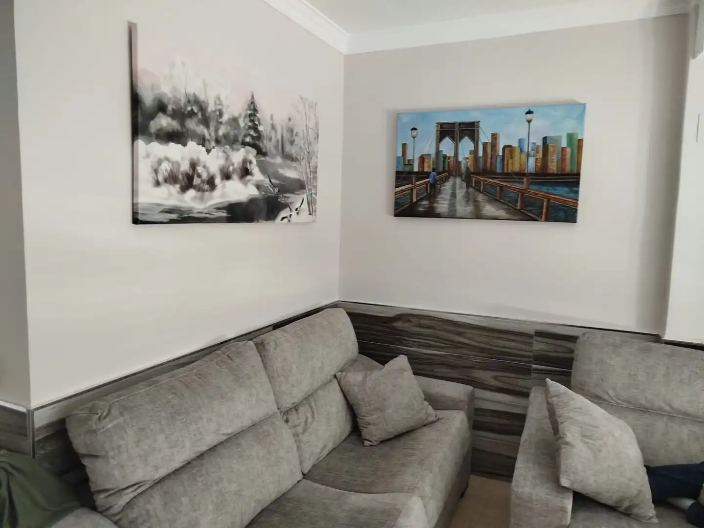 Sala de estar de Apartamento de alquiler en Torremolinos con Aire acondicionado, Amueblado y Piscina comunitaria