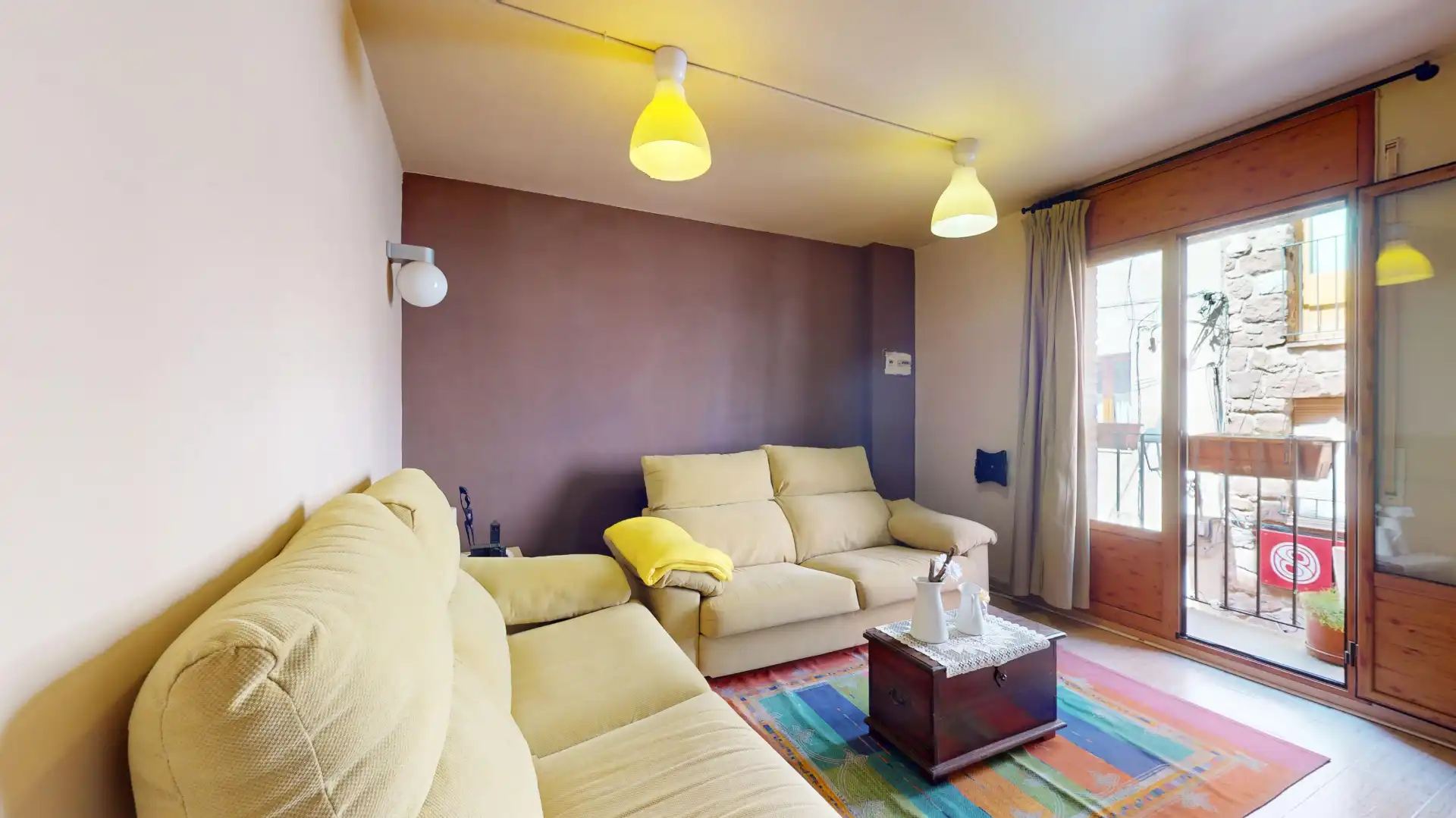 Sala de estar de Dúplex en venta en Prades con Calefacción, Terraza y Horno