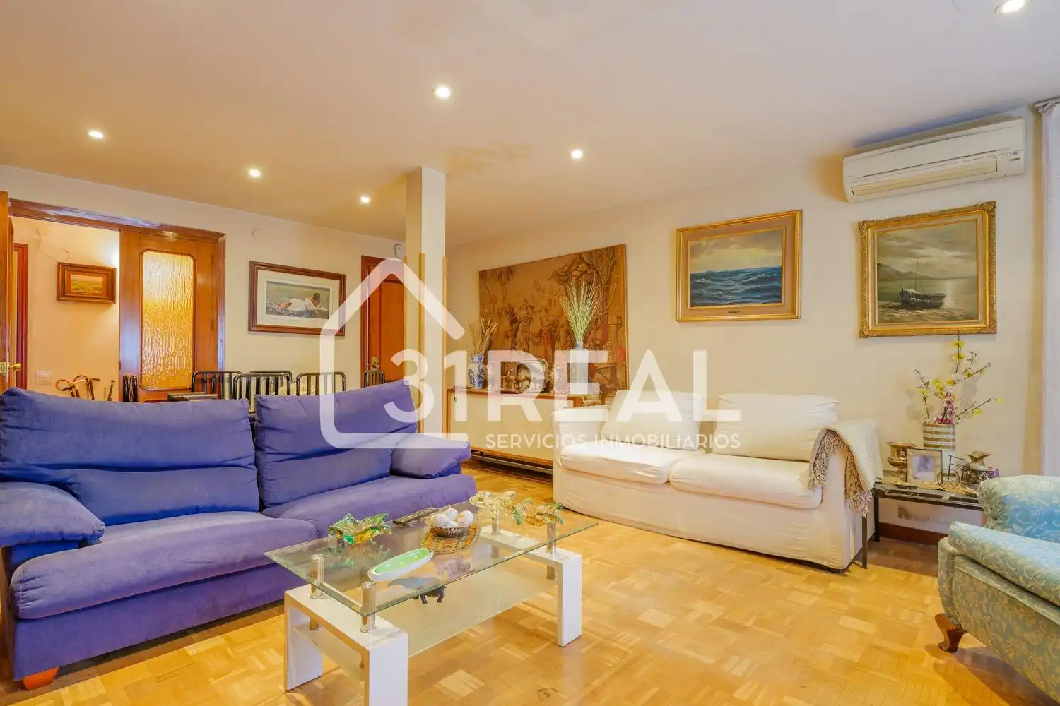 Sala de estar de Piso en venta en  Madrid Capital con Aire acondicionado, Calefacción y Parquet