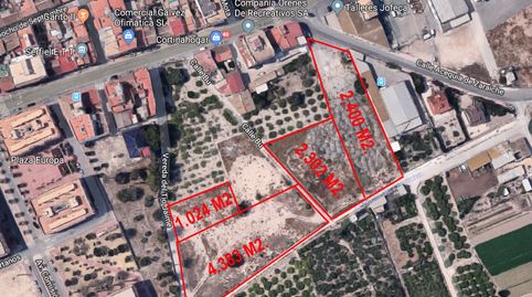 Venta de 4 parcelas en zona ampliación El Jardín de Santomera
