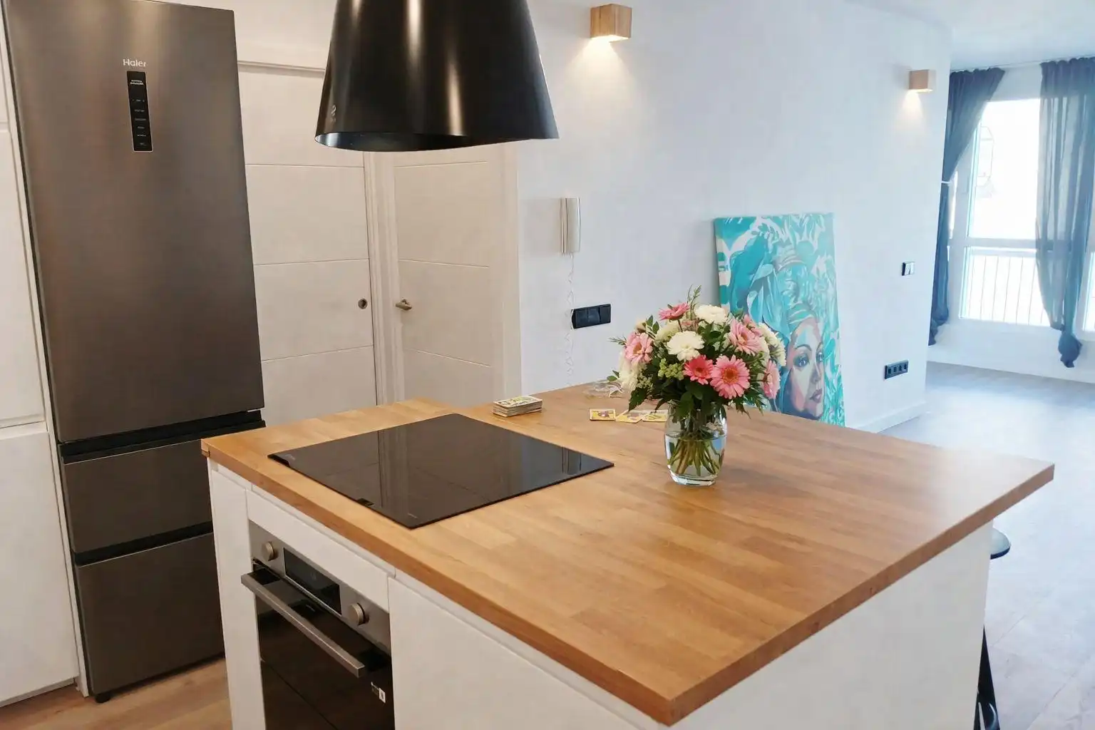 Cocina de Apartamento en venta en Sant Antoni de Portmany con Aire acondicionado, Jardín privado y Piscina