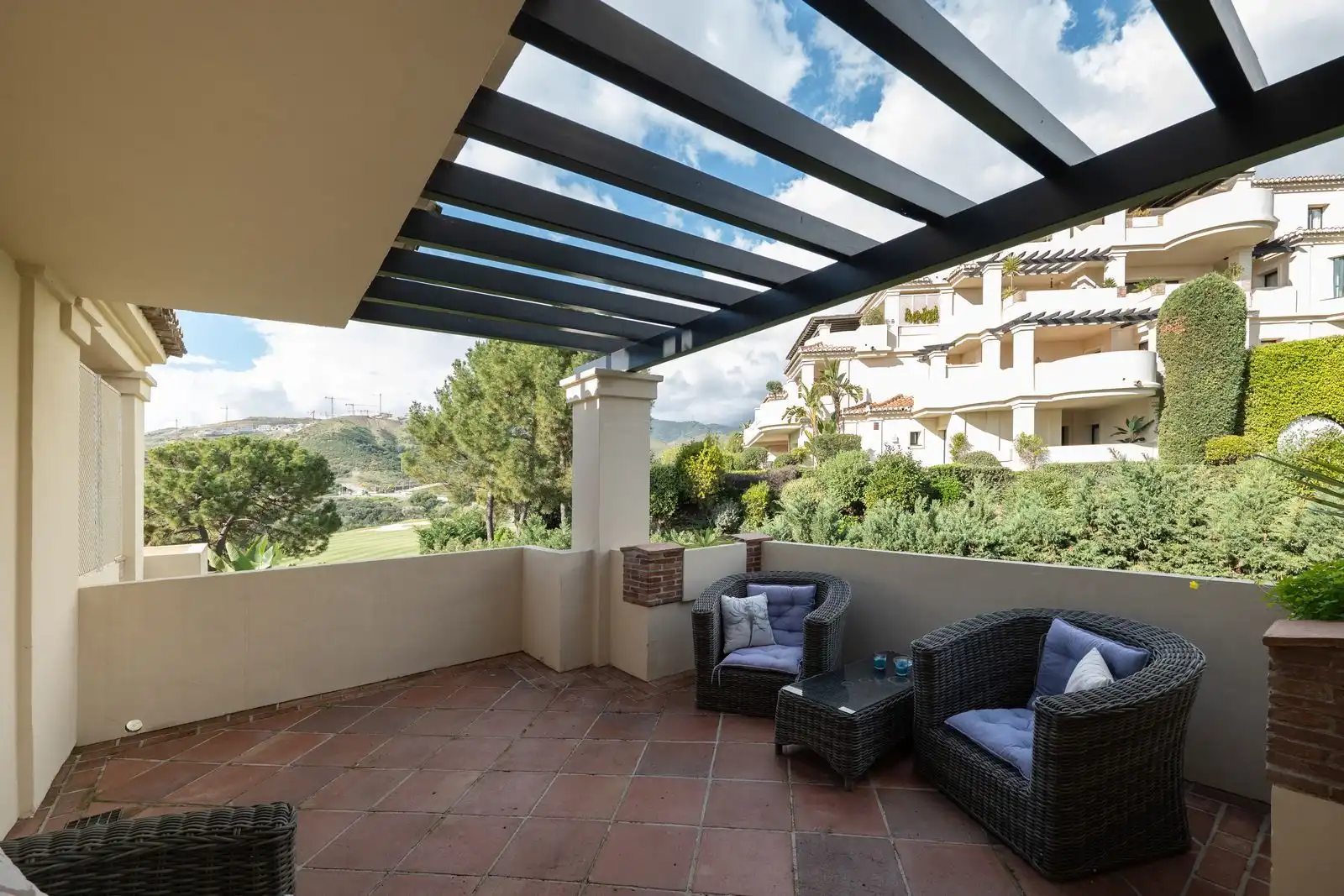 Terrasse von Wohnung zur Miete in Benahavís mit Klimaanlage, Privatgarten und Terrasse