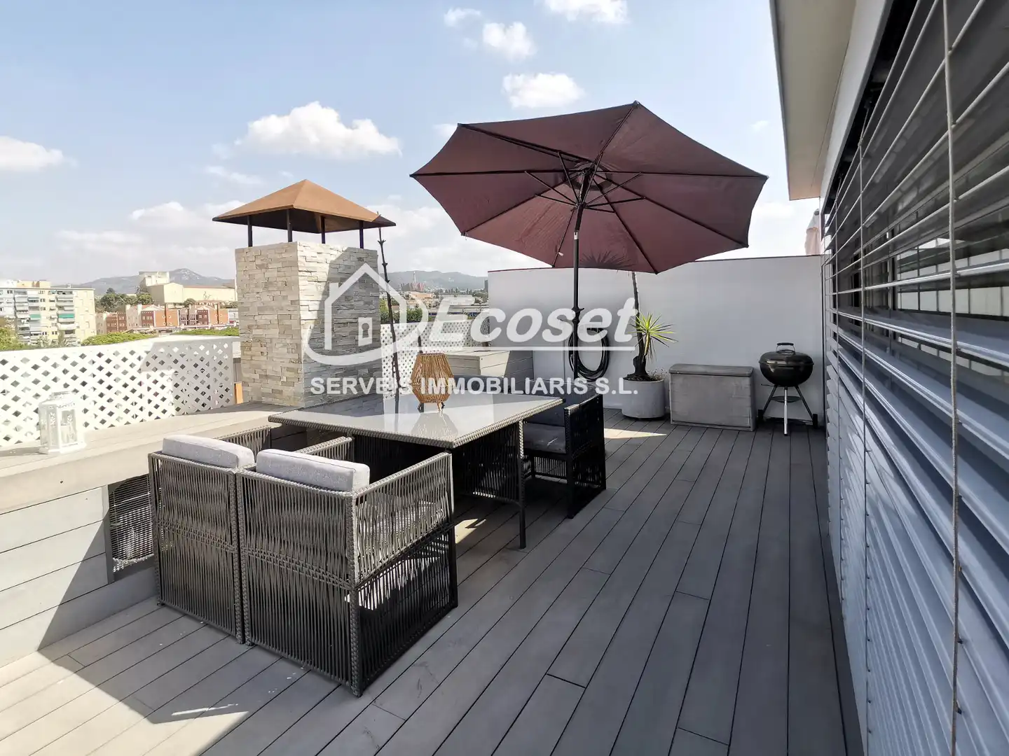 Terrasse von Maisonette zum Verkauf in Cornellà de Llobregat mit Klimaanlage, Parkett und Terrasse