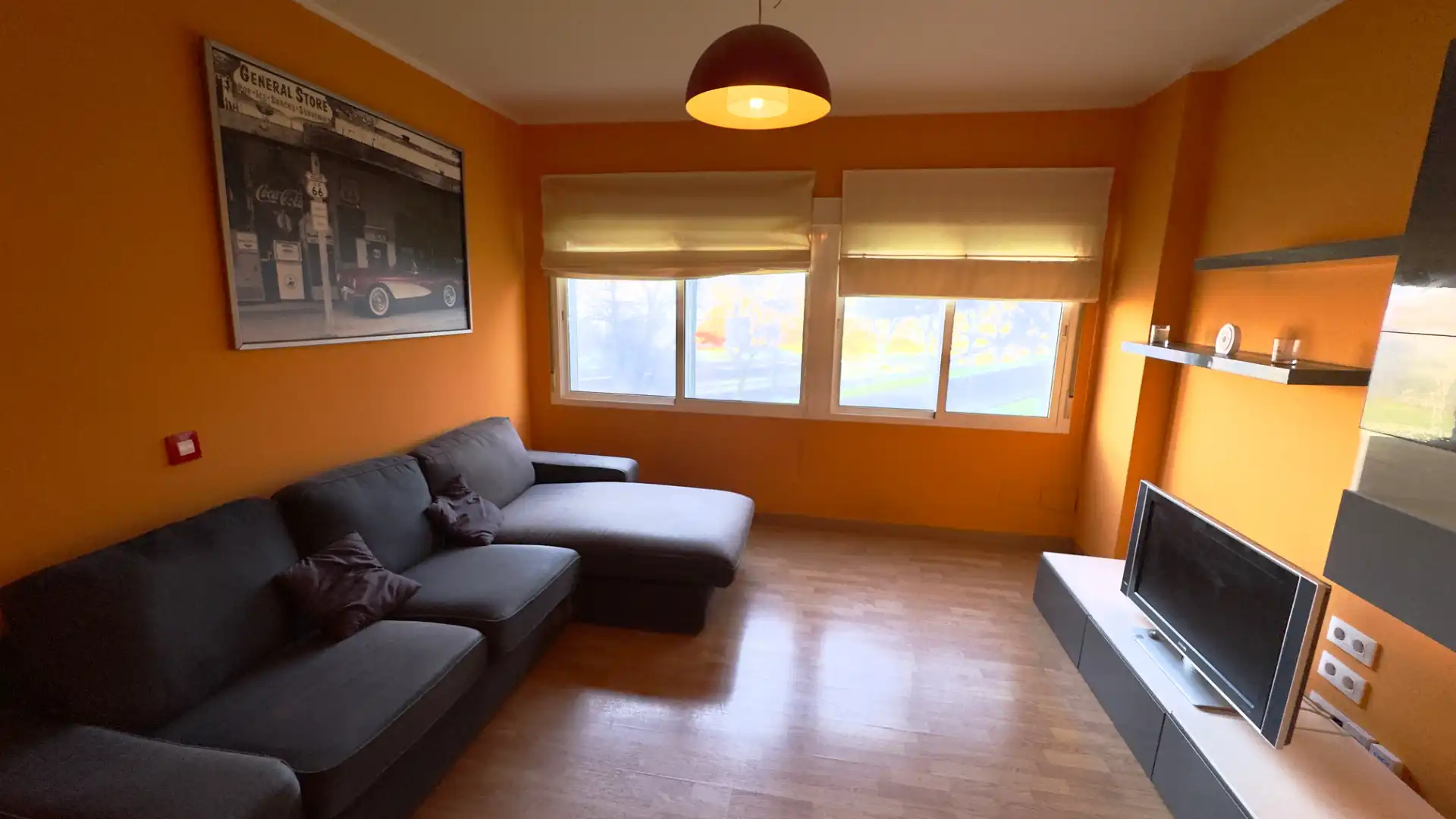 Sala de estar de Piso en venta en Ferrol con Parquet, Amueblado y Horno