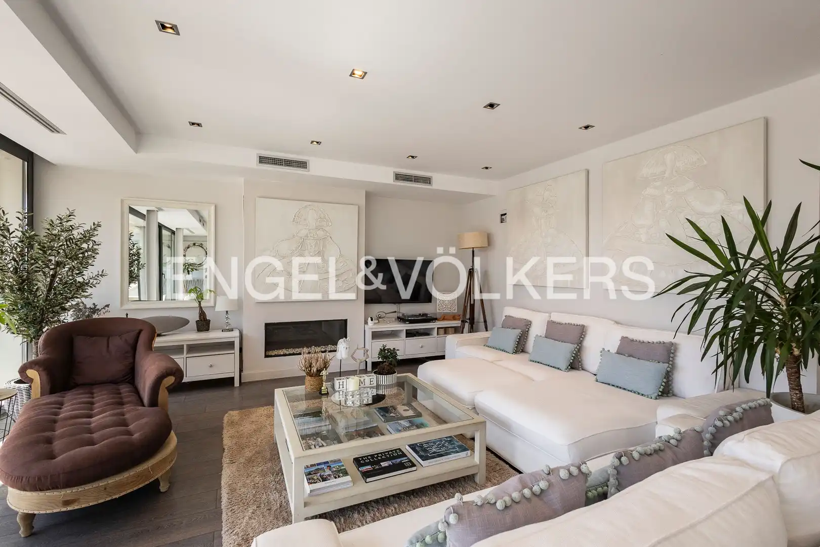 Sala de estar de Casa o chalet de alquiler en Barcelona con Aire acondicionado, Calefacción y Jardín privado