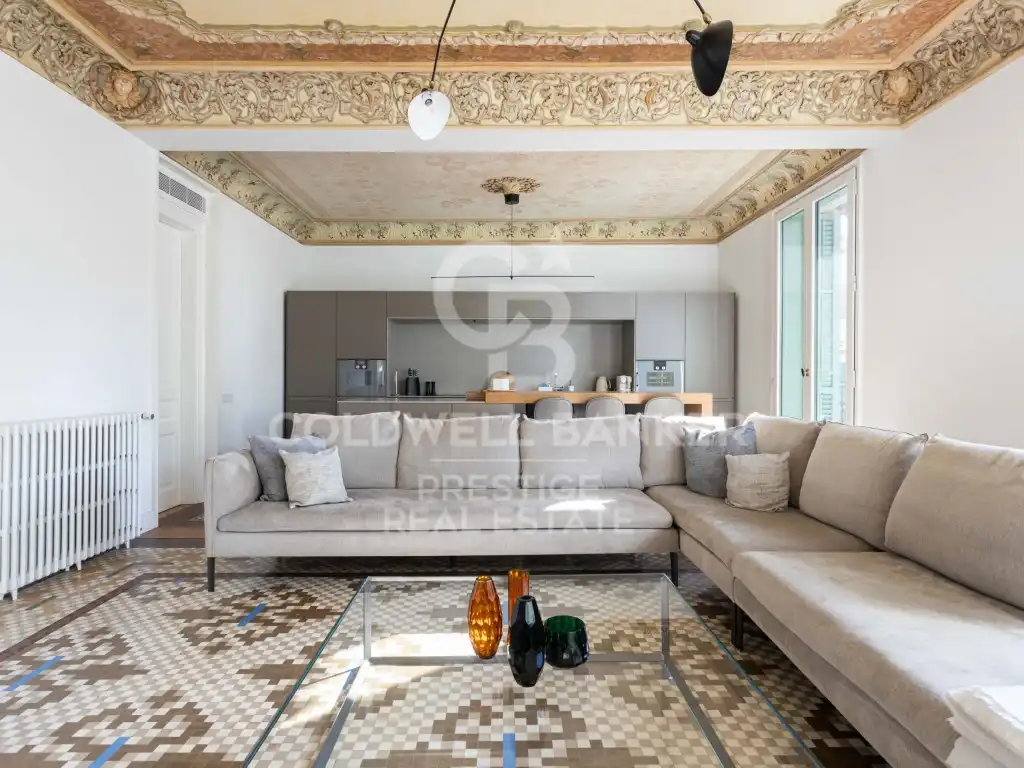 Living room of Attic for sale in Barcelona  with Terrace, Swimming Pool and Balcony