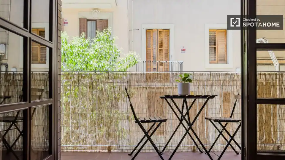 Terraza de Piso de alquiler en Barcelona con Aire acondicionado, Calefacción y Amueblado
