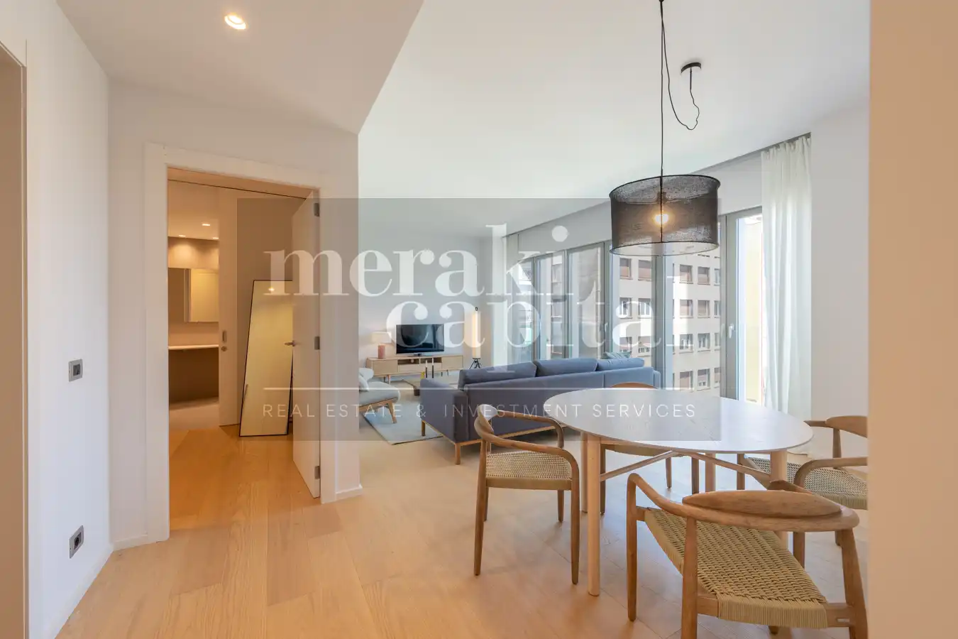 Sala de estar de Piso en venta en Barcelona con Aire acondicionado, Calefacción y Parquet