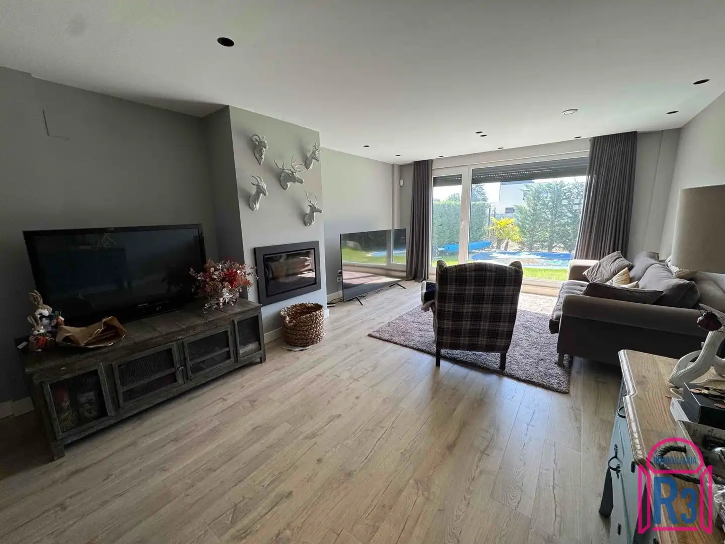Sala de estar de Casa o chalet en venta en León Capital  con Calefacción y Piscina