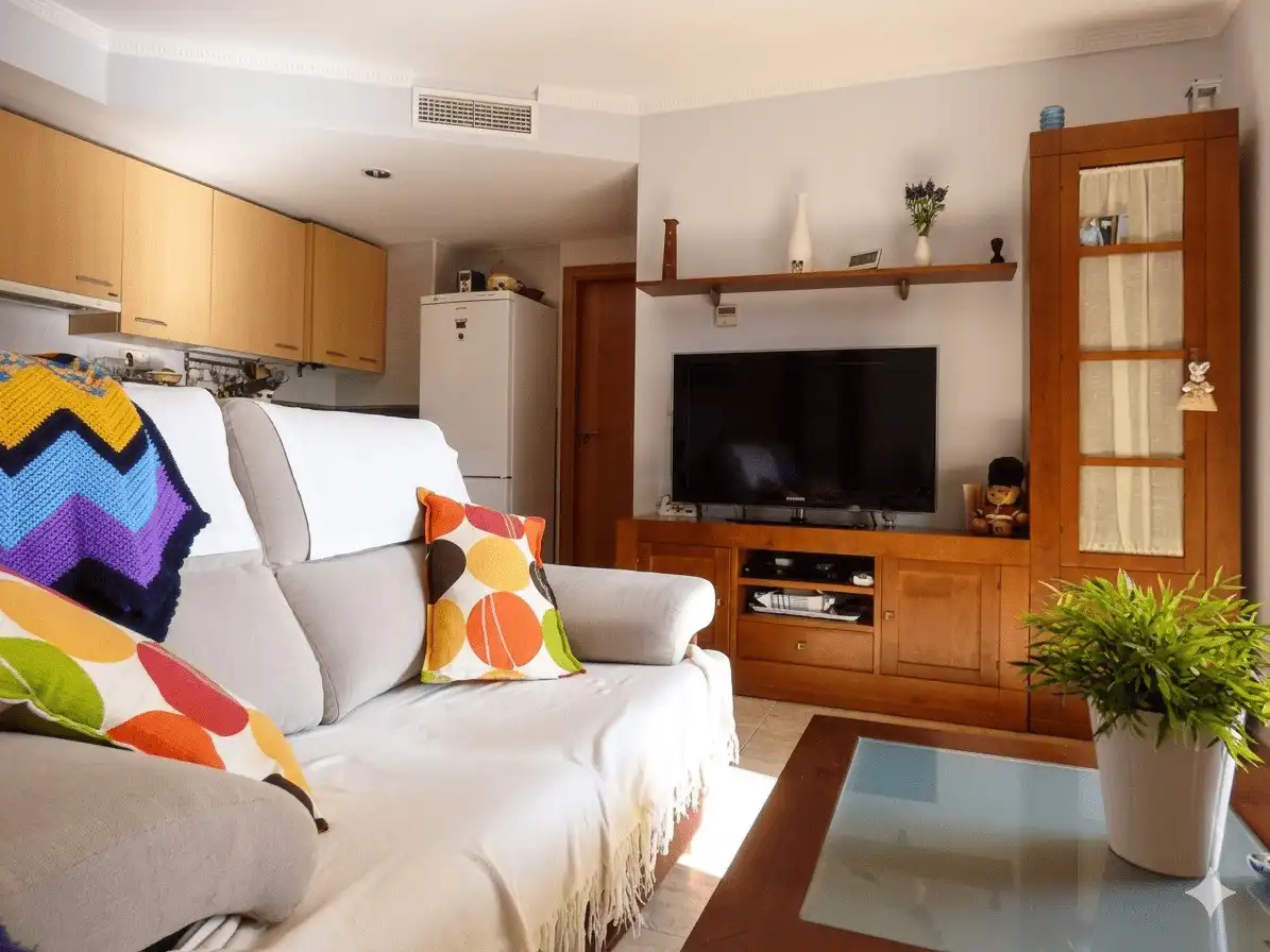 Sala de estar de Apartamento de alquiler en Estepona con Aire acondicionado, Terraza y Amueblado