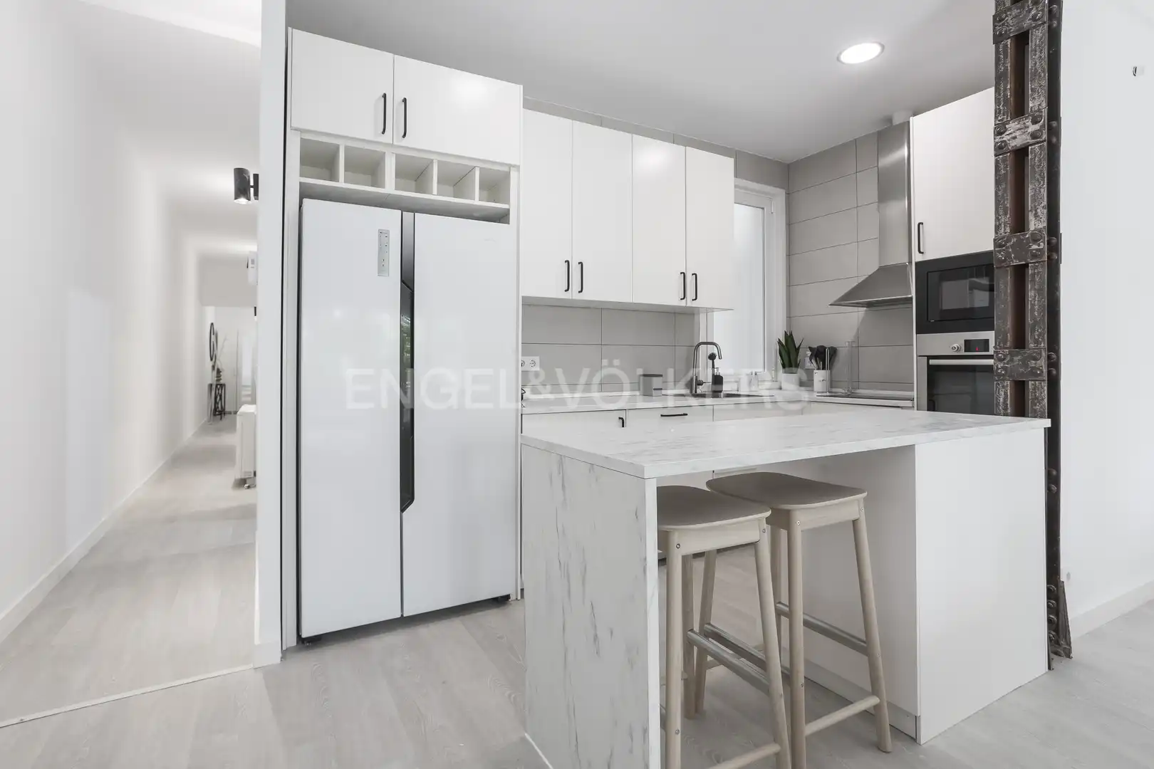 Küche von Wohnung zur Miete in Madrid mit Heizung, Parkett und Möbliert