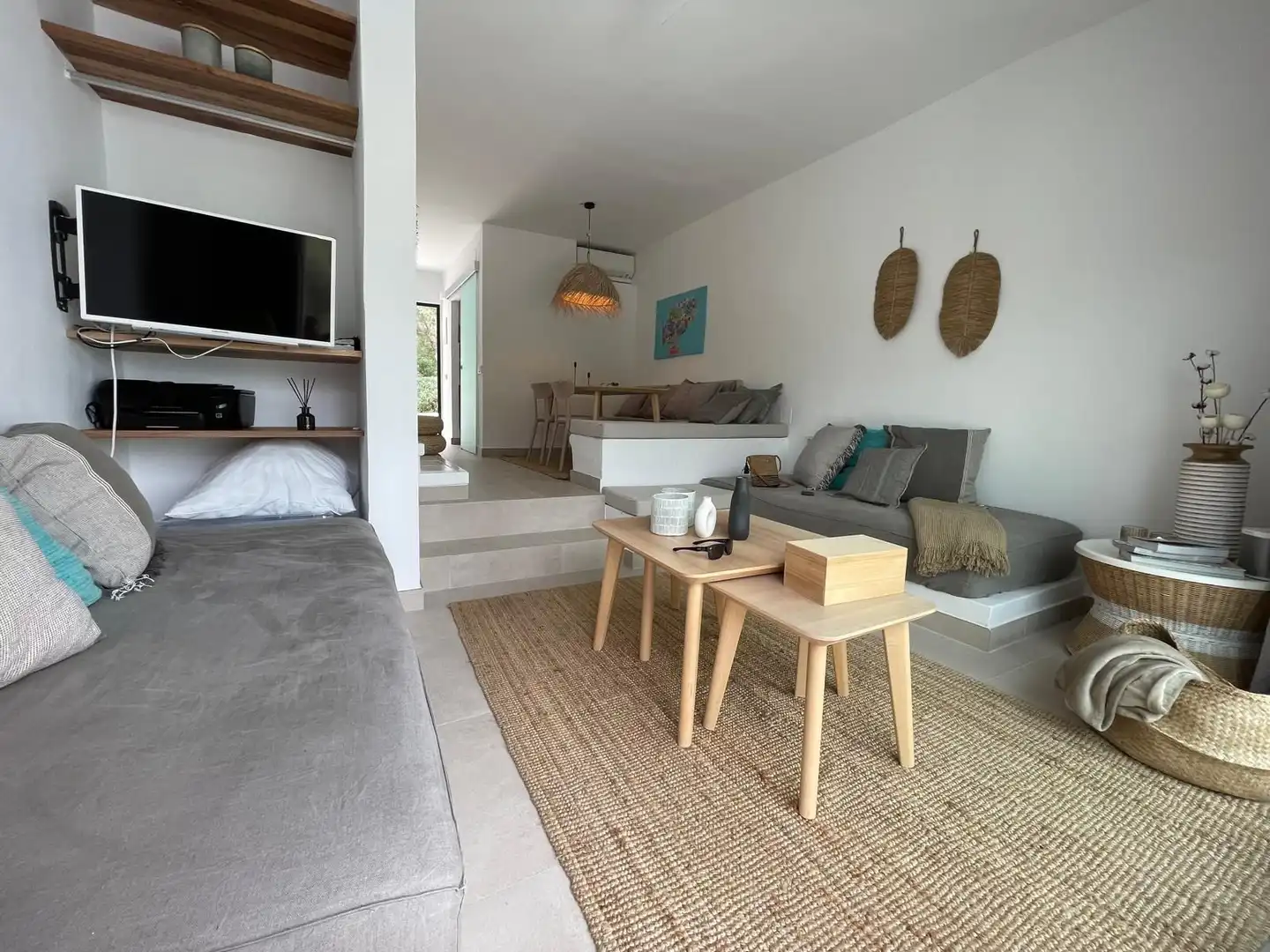 Sala d'estar de Apartament en venda en Sant Joan de Labritja amb Aire condicionat, Calefacció i Terrassa