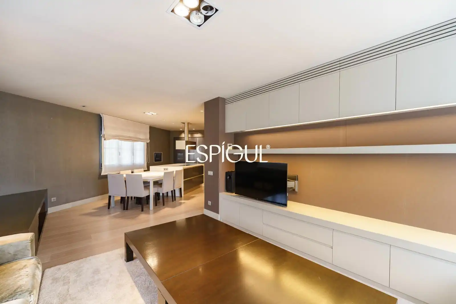 Living room of Flat for rent in Sant Cugat del Vallès  with Air Conditioner, Heating and Parquet flooring