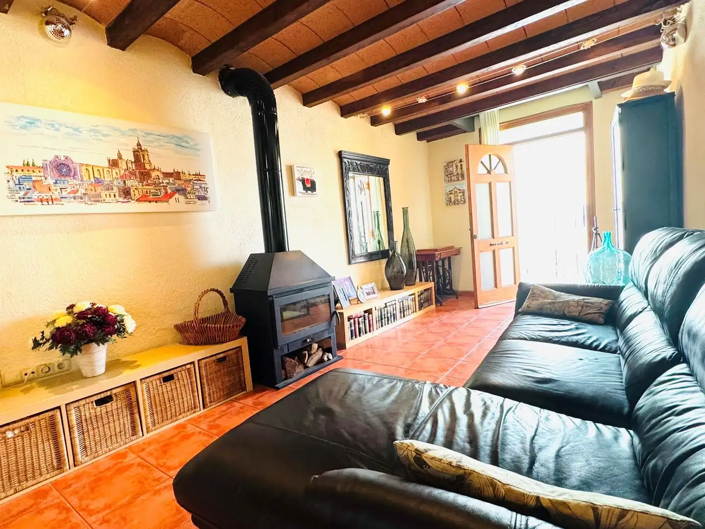 Living room of Detached homes for sale in Perafort  with Air Conditioner and Terrace