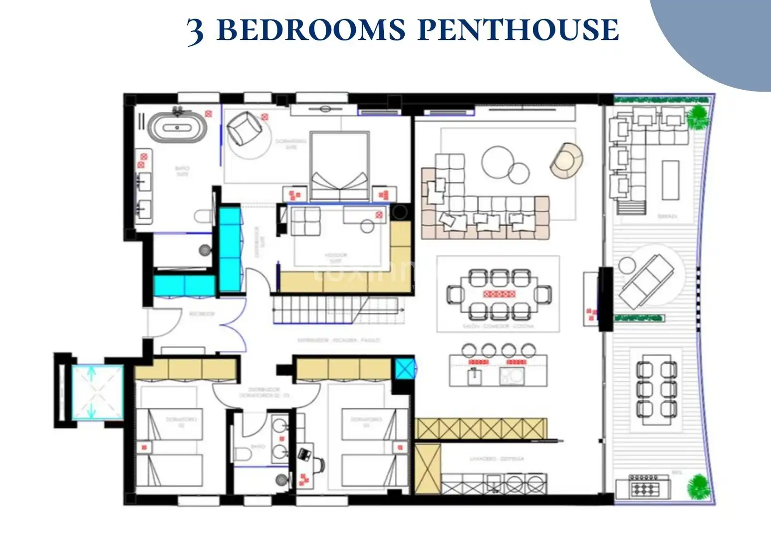 Penthouse with pool for sale in Sant Antoni de Portmany, imagen 34