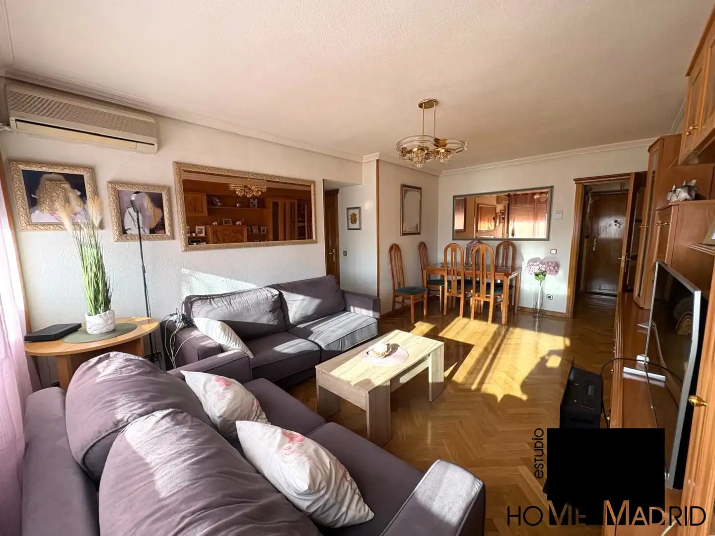 Living room of Flat for sale in Madrid  with Air Conditioner, Heating and Parquet flooring