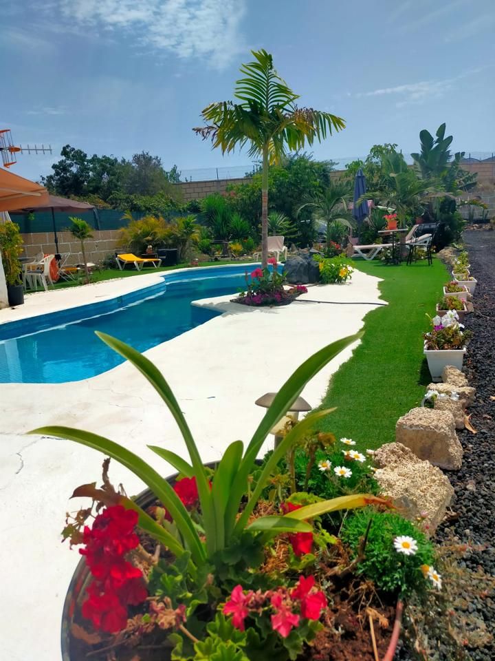 Piscina de Casa o xalet de lloguer en Granadilla de Abona amb Jardí privat, Terrassa i Piscina