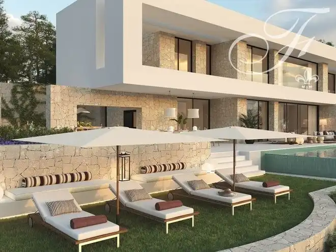 Terrassa de Casa o xalet en venda en Santa Eulària des Riu amb Aire condicionat, Jardí privat i Terrassa