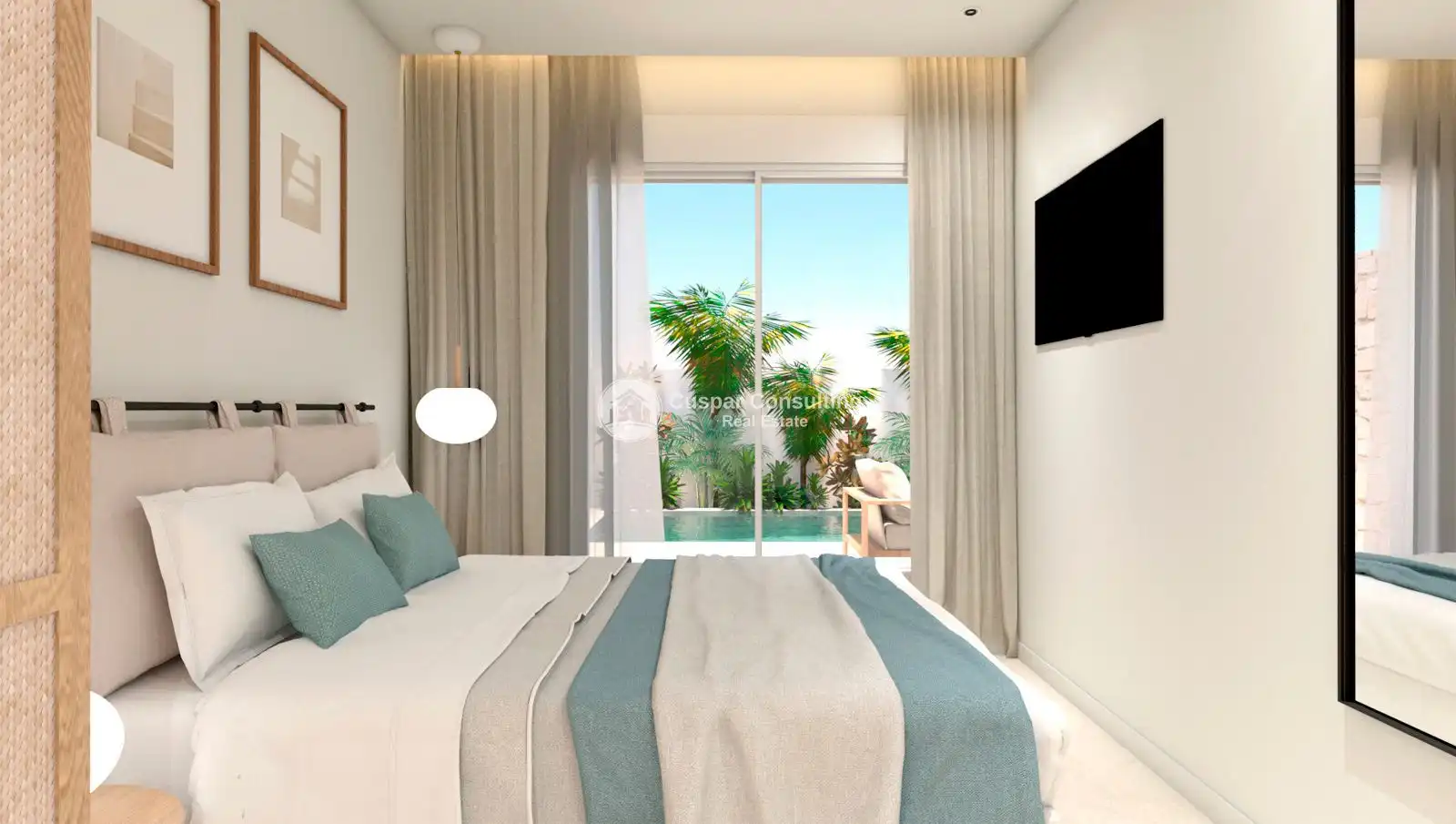 Dormitori de Apartament en venda en Pilar de la Horadada amb Aire condicionat, Calefacció i Jardí privat