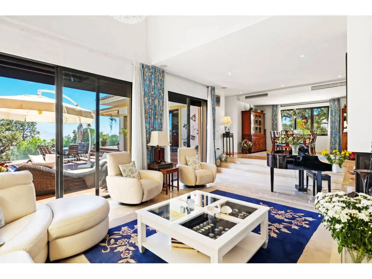 Sala de estar de Casa o chalet en venta en Ojén con Aire acondicionado, Calefacción y Jardín privado