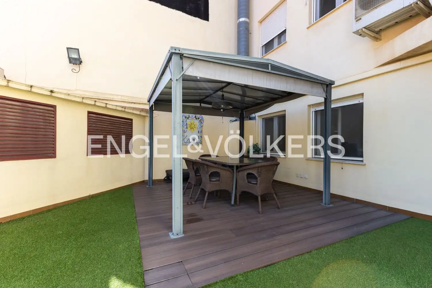 Terraza de Piso de alquiler en Valencia con Aire acondicionado, Calefacción y Parquet