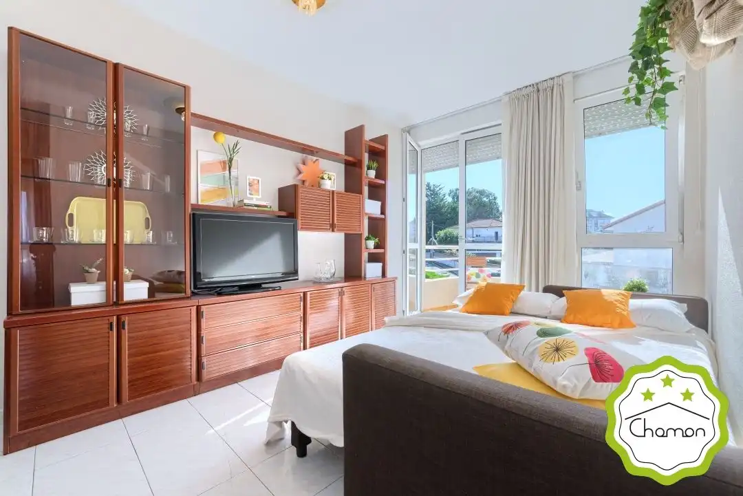 Schlafzimmer von Wohnung zur Miete in Noja mit Heizung, Privatgarten und Terrasse