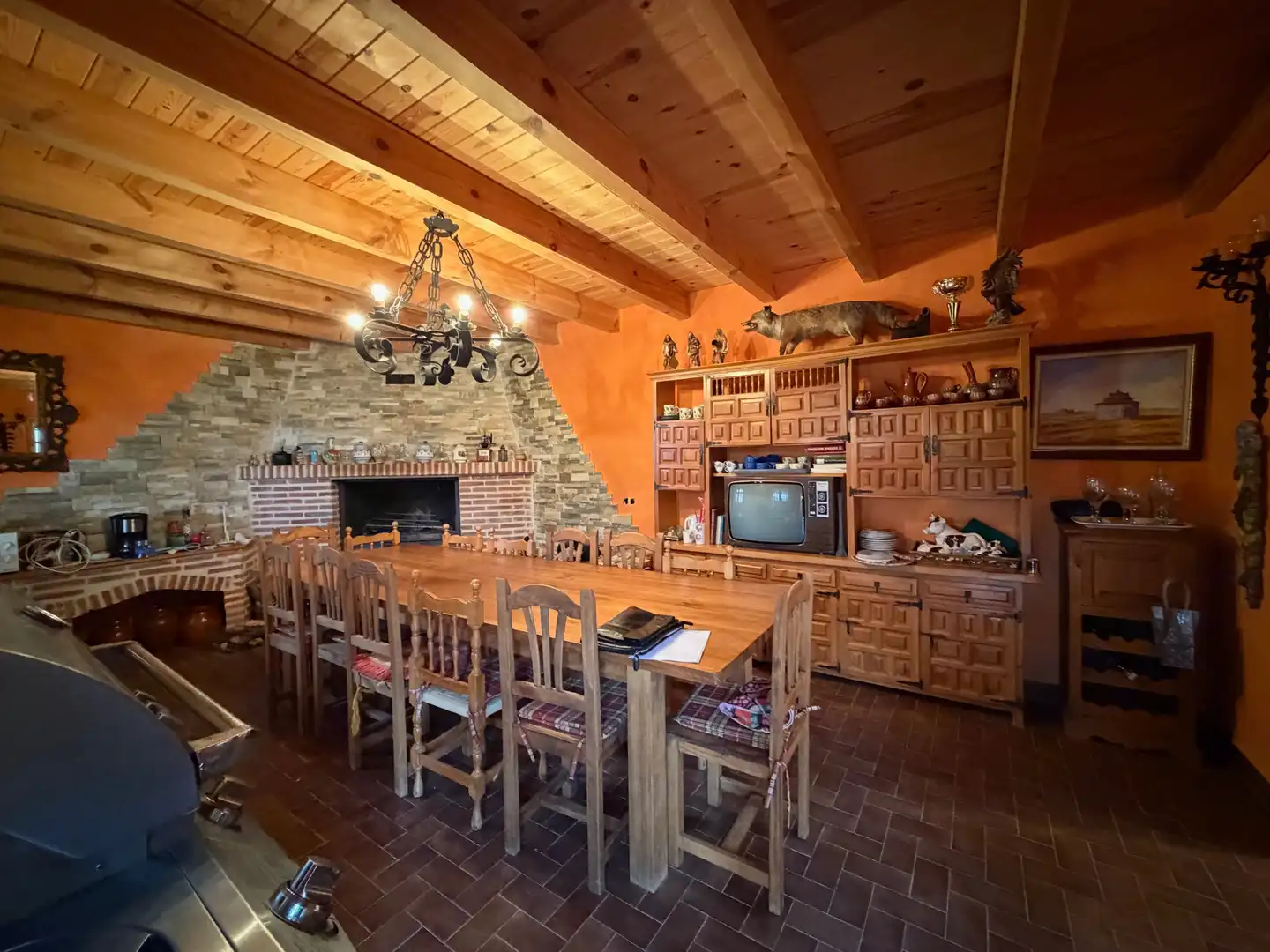 Comedor de Finca rústica en venta en Fombellida con Jardín privado, Terraza y Amueblado