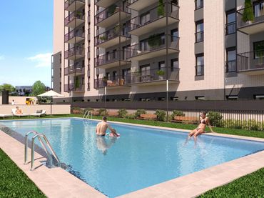 Pis d'obra nova amb piscina en venda a Carretera de Barcelona