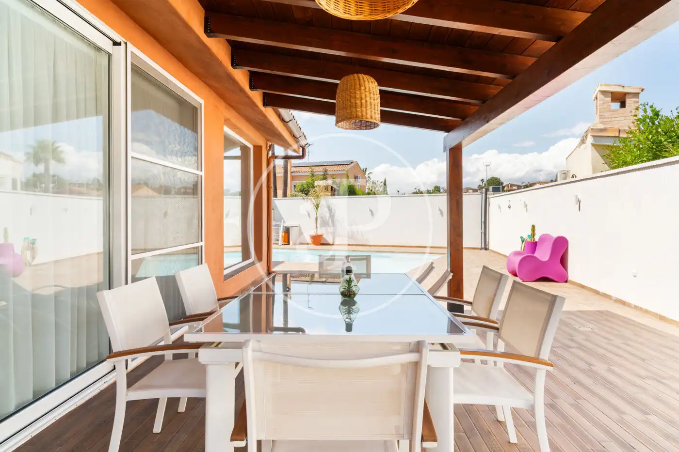 Terraza de Casa o chalet en venta en Riba-roja de Túria con Aire acondicionado, Calefacción y Jardín privado