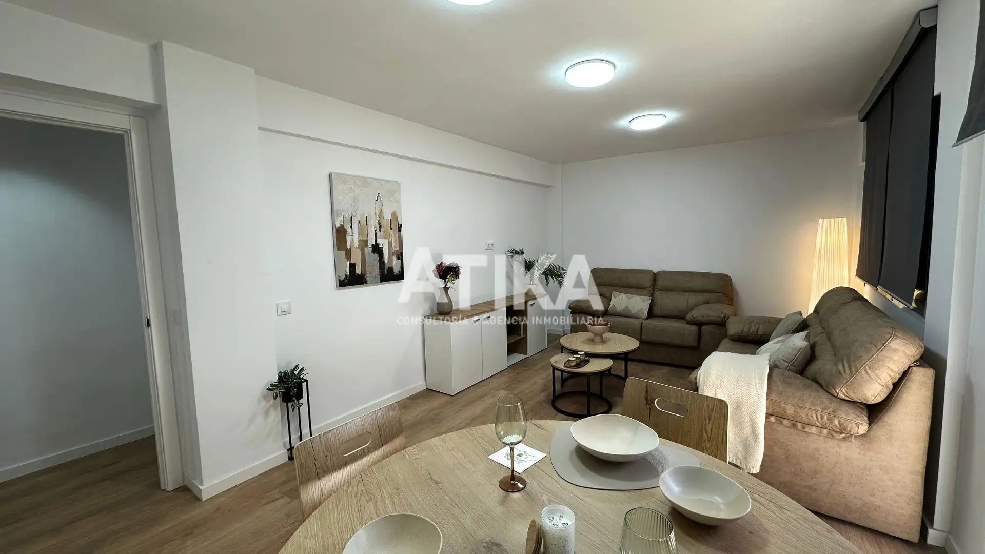 Sala de estar de Piso en venta en Albaida con Parquet, Trastero y Amueblado