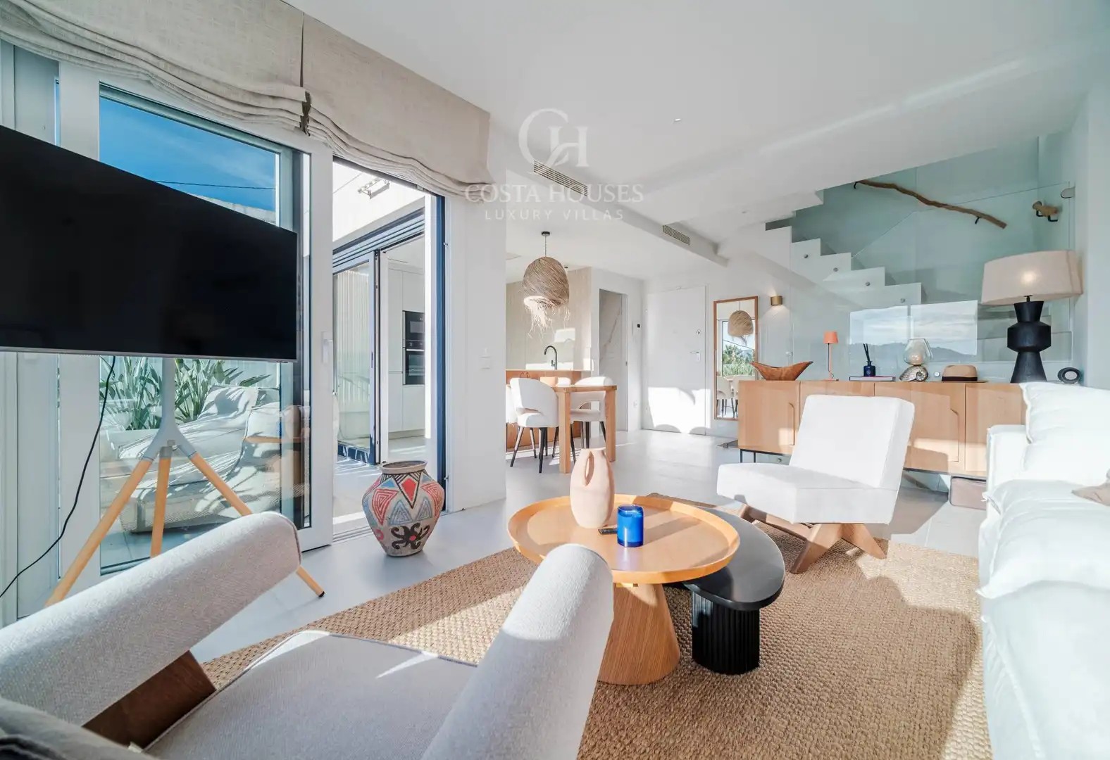 Sala de estar de Ático en venta en Jávea / Xàbia con Aire acondicionado, Calefacción y Jardín privado