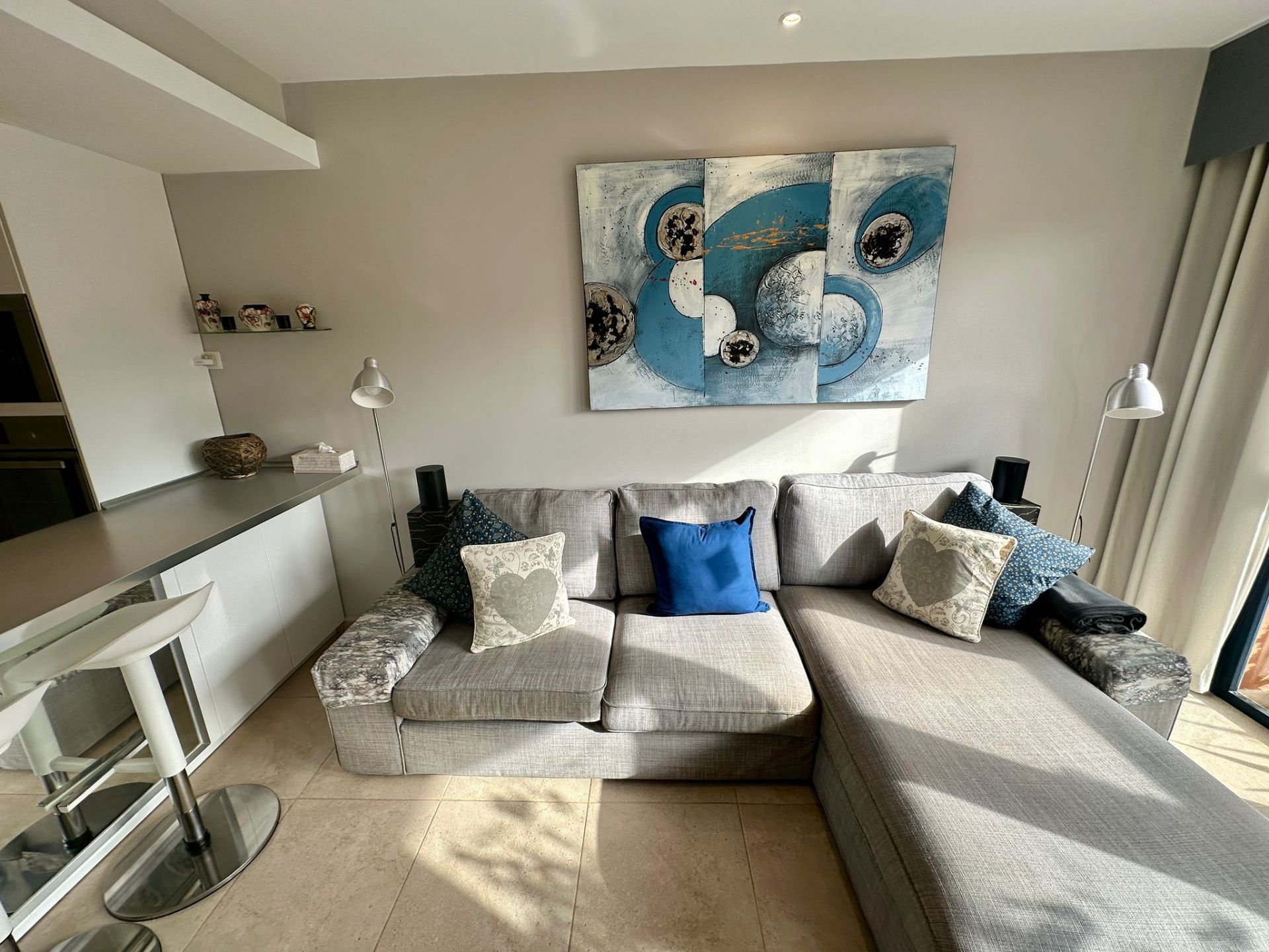 Sala d'estar de Casa adosada en venda en Antigua amb Aire condicionat i Piscina comunitària