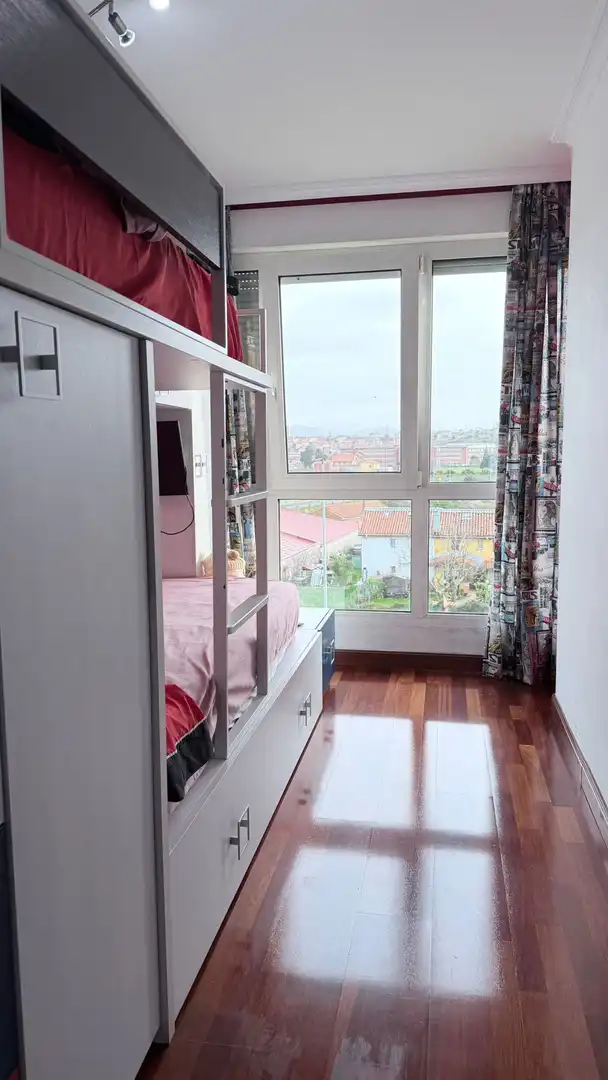 Schlafzimmer von Wohnung zum Verkauf in Santander mit Parkett und Terrasse