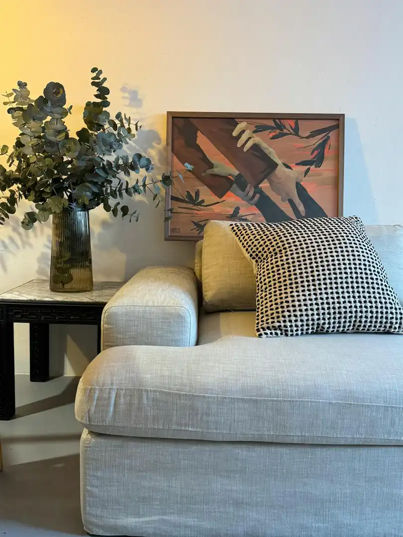 Living room of Flat for rent in Valencia  with Air Conditioner, Heating and Private garden